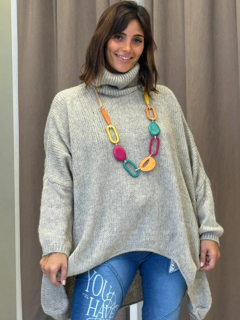 Polera de lana larga - comprar online