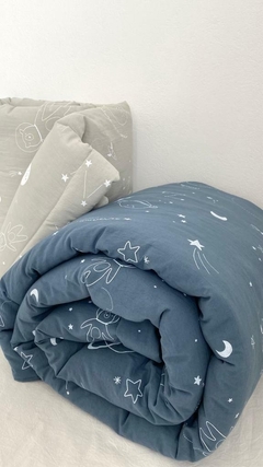 ACOLCHADO UNIVERSO Cuna Funcional GRIS PERLA (OUTLET) - Demars textiles & stuff