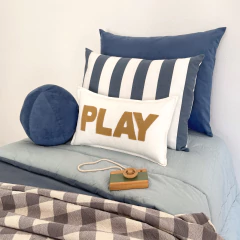 ACOLCHADO LISO PLAZA Y MEDIA - AZUL/CELESTE - OUTLET