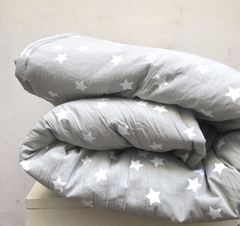 ACOLCHADO GRIS PERLA CON ESTRELLAS CAMA 1 PL - comprar online