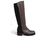 Bota alta de cuero y lycra