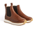 Zapatilla de cuero con elástico