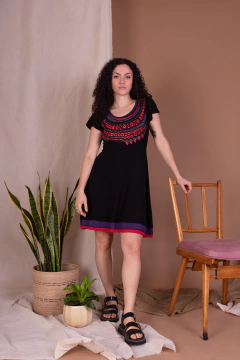 Imagen de Vestido Masai Negro y Violeta