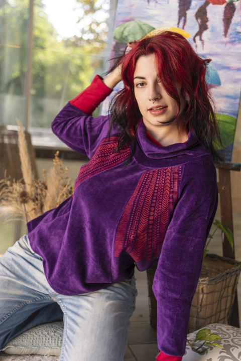 Buzo de Plush Inca Violeta