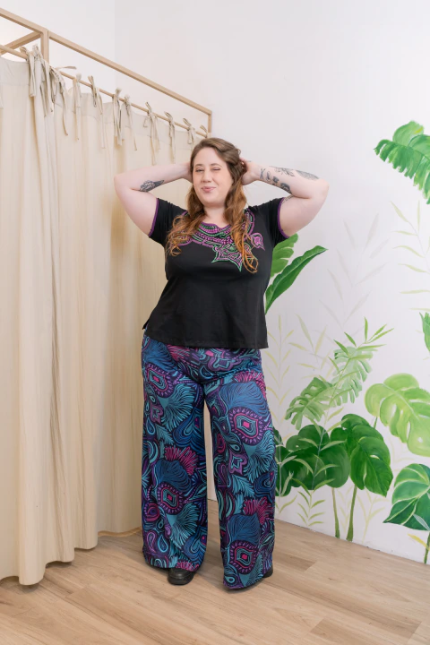Pantalón palazzo Bora violeta