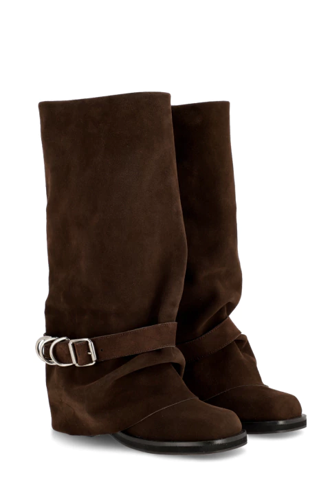 BOTA PIA GAMUZA CHOCOLATE - comprar online