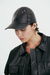 BLACK LEATHER VINTAGE CAP - comprar online