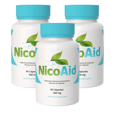3x - Nicoaid Suplemento Alimentar 60 Cápsulas - Pare De Fumar - comprar online