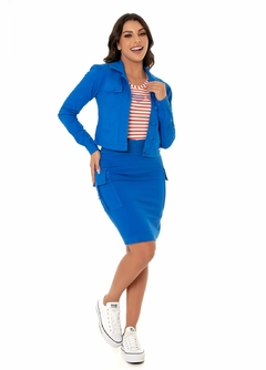 Saia Maria Jeans Color na internet