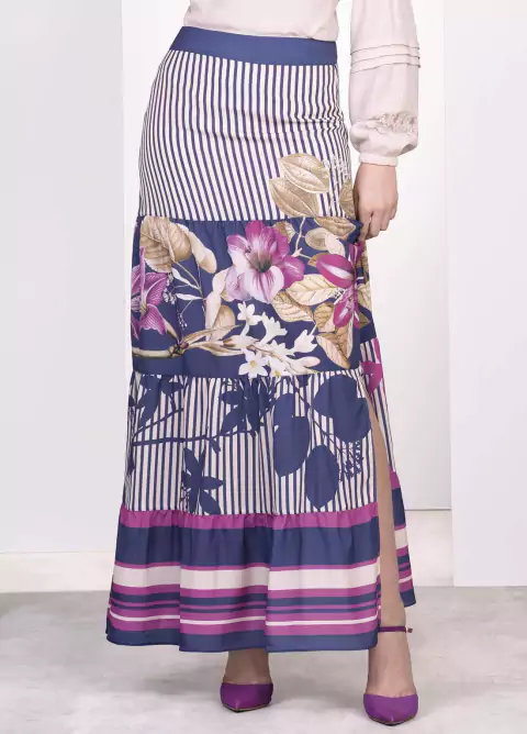 Saia Longa Estampada