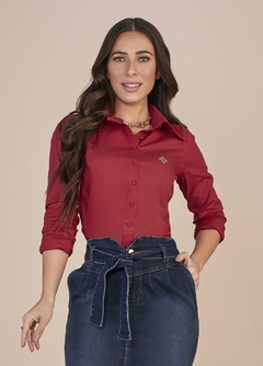 Camisa Tricoline Vermelha