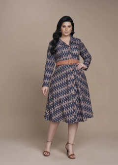 Vestido Blazer Plano Plus