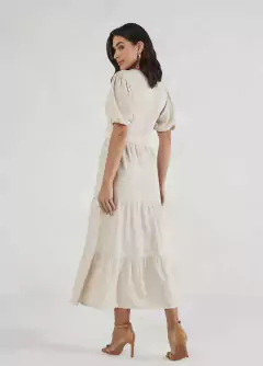 Vestido Viscolinho com Aviamentos - Majurye Modas