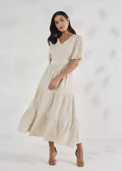 Vestido Viscolinho com Aviamentos