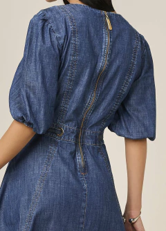 Vestido Godê Jeans com Ilhós - Majurye Modas