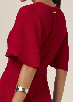 Vestido Crepe com Botões - Majurye Modas