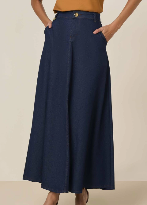 Saia Jeans Godê Longa