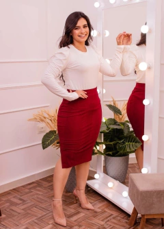 Blusa em Malha Canelada Talita Oliver Off - loja online