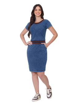 Vestido Marcia Jeans Malha Hapuk
