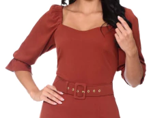 Vestido Sofia Tecido Plano Hapuk - comprar online