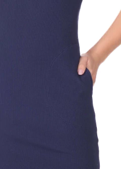 Vestido Angela Malha Canelada - Majurye Modas