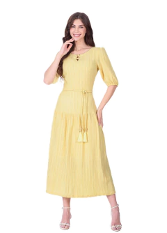 Vestido Thaisa Tecido Texturizado na internet