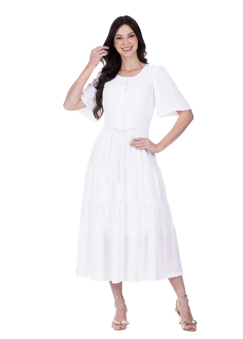 Vestido Lyra Tecido Plano Leve