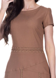 Vestido Cristina Tecido Plano - comprar online