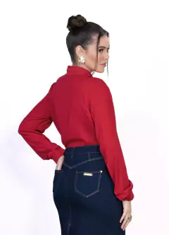 Camisa Viscose Detalhe Guippir na internet