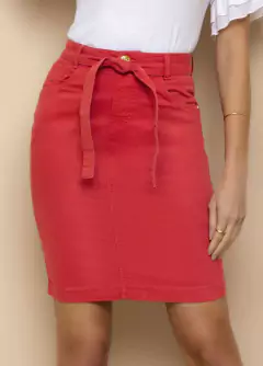 Saia Sarja Tradicional Collor Vermelha