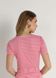 Blusa Malha Decote Franzido na internet