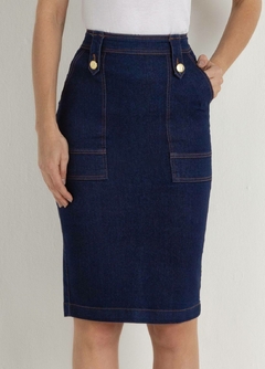 Saia Reta Jeans