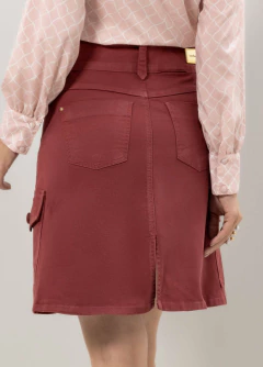 Saia Sarja Evasê Collor - comprar online