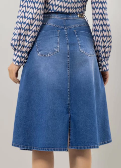 Saia Evasê Jeans - comprar online