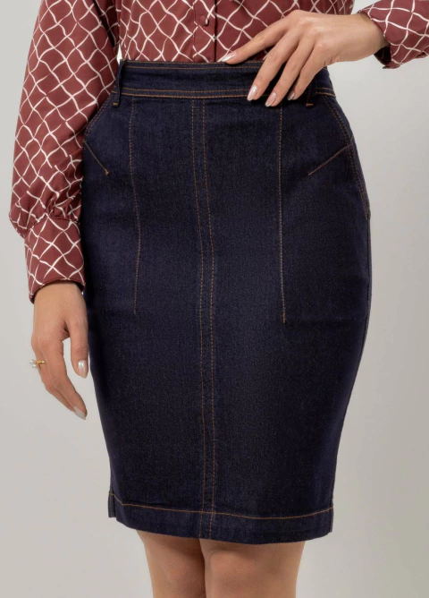 Saia Lápis Jeans