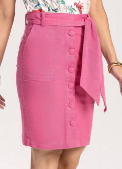 Saia Reta de Sarja Collor