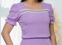 Vestido Michelle Viscolinho Lavanda - comprar online