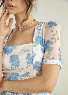Vestido Evasê Plano Estampado - comprar online