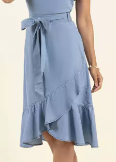 Saia Jeans Evasê