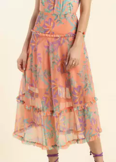 Saia Plano Estampada Godê