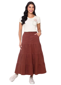 Saia Carolina Jeans Color Hapuk - Majurye Modas