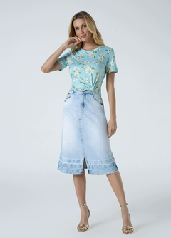 T-Shirt Malha Estampada na internet