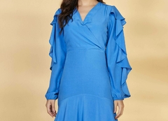 Vestido Longo Plano com Babados - comprar online