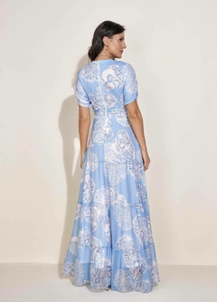 VESTIDO PLANO LONGO ESTAMPADO - loja online