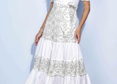 VESTIDO DE LEISE COM BABADOS - comprar online