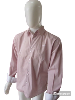 Camisa Sallo Masculina Manga Longa Rosa - netpizante
