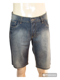 Bermuda Masculina Jeans Passeio Corte Reto 100% Algodão