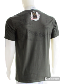 Camiseta Sallo Masculina Gola v Silk Verde Exercito - comprar online
