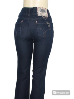 Calça Feminina Ultimato Adulto Feminina Flare Cós Alto Lavagem Escura - netpizante