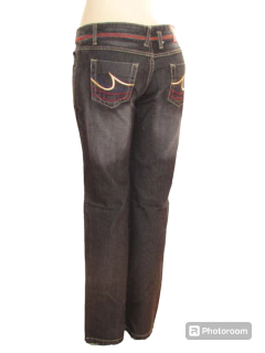 Calça Jeans Feminina Cintura Baixa Reta Tavernit na internet